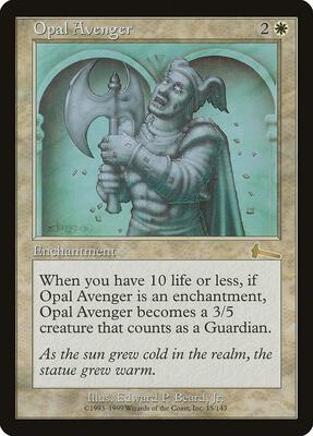 Opal Avenger card from Urza's Legacy
