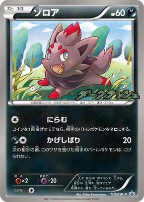 Zorua - 116/BW-P card from BW-P Promotional cards
