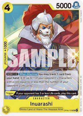 Inuarashi (Reprint) card from Starter Deck 28: GREEN/YELLOW Yamato