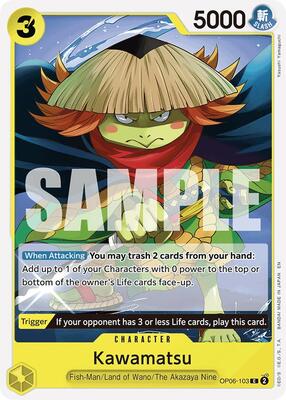 Kawamatsu (Reprint) card from Starter Deck 28: GREEN/YELLOW Yamato