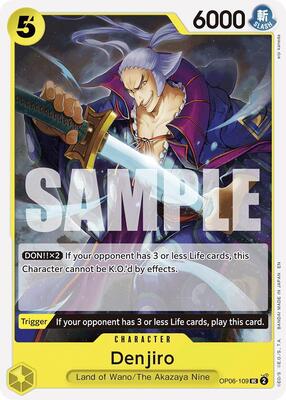 Denjiro (Reprint) card from Starter Deck 28: GREEN/YELLOW Yamato