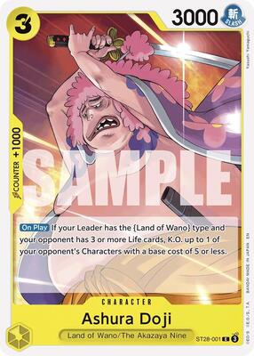 Ashura Doji card from Starter Deck 28: GREEN/YELLOW Yamato