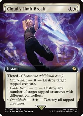Cloud's Limit Break (Extended Art) card from Commander: FINAL FANTASY