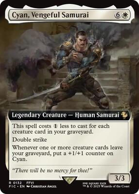 Cyan, Vengeful Samurai (Extended Art) card from Commander: FINAL FANTASY