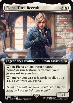 Elena, Turk Recruit (Extended Art) card from Commander: FINAL FANTASY