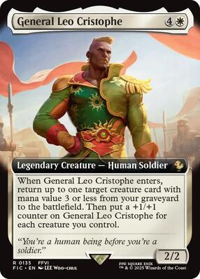 General Leo Cristophe (Extended Art) card from Commander: FINAL FANTASY