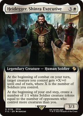Heidegger, Shinra Executive (Extended Art) card from Commander: FINAL FANTASY