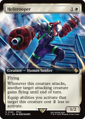 Helitrooper (Extended Art) card from Commander: FINAL FANTASY