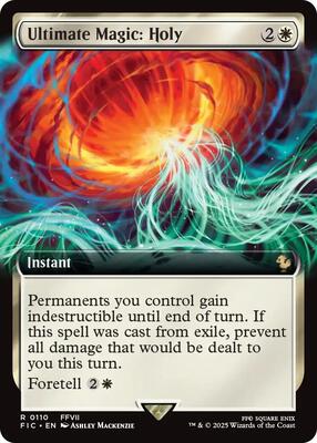 Ultimate Magic: Holy (Extended Art) card from Commander: FINAL FANTASY