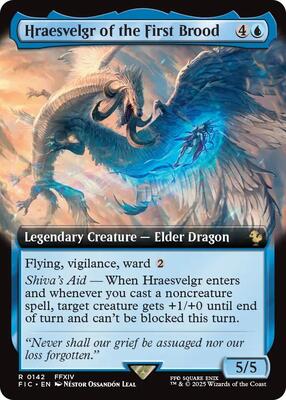Hraesvelgr of the First Brood (Extended Art) card from Commander: FINAL FANTASY