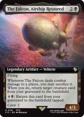 The Falcon, Airship Restored (Extended Art) card from Commander: FINAL FANTASY