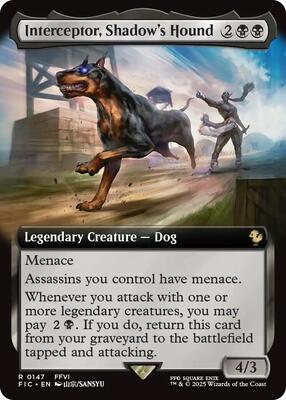 Interceptor, Shadow's Hound (Extended Art) card from Commander: FINAL FANTASY