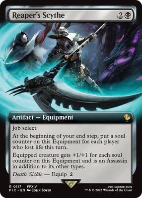 Reaper's Scythe (Extended Art) card from Commander: FINAL FANTASY