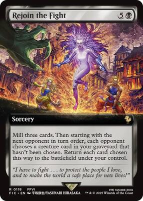 Rejoin the Fight (Extended Art) card from Commander: FINAL FANTASY