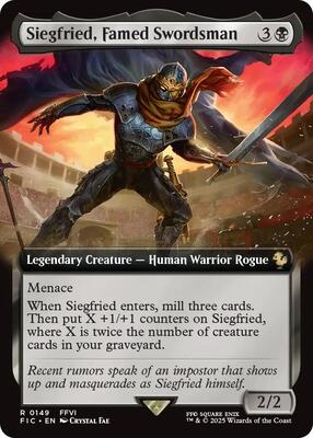 Siegfried, Famed Swordsman (Extended Art) card from Commander: FINAL FANTASY