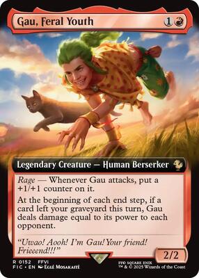 Gau, Feral Youth (Extended Art) card from Commander: FINAL FANTASY