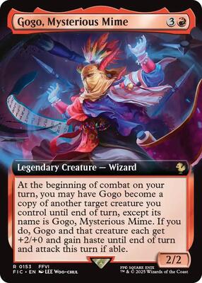 Gogo, Mysterious Mime (Extended Art) card from Commander: FINAL FANTASY