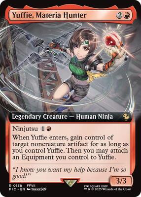 Yuffie, Materia Hunter (Extended Art) card from Commander: FINAL FANTASY