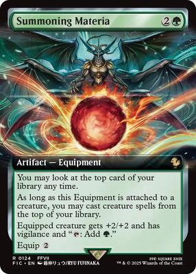 Summoning Materia (Extended Art) card from Commander: FINAL FANTASY