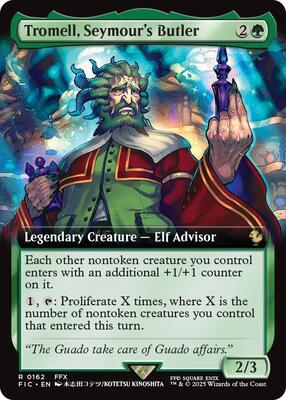 Tromell, Seymour's Butler (Extended Art) card from Commander: FINAL FANTASY