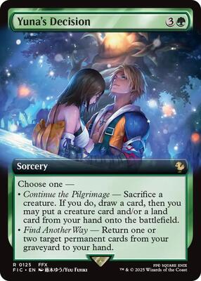 Yuna's Decision (Extended Art) card from Commander: FINAL FANTASY