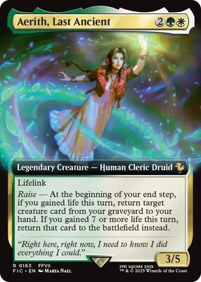 Aerith, Last Ancient (Extended Art) card from Commander: FINAL FANTASY