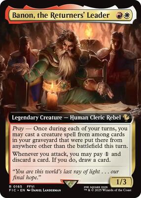 Banon, the Returners' Leader (Extended Art) card from Commander: FINAL FANTASY