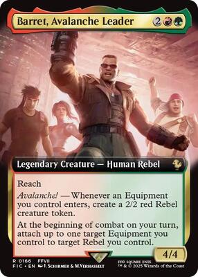 Barret, Avalanche Leader (Extended Art) card from Commander: FINAL FANTASY