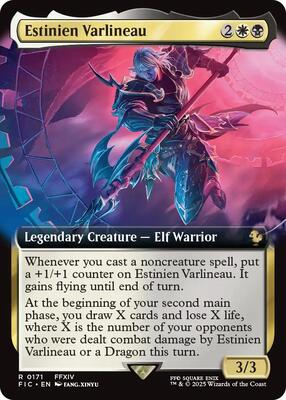 Estinien Varlineau (Extended Art) card from Commander: FINAL FANTASY