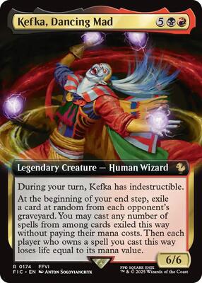 Kefka, Dancing Mad (Extended Art) card from Commander: FINAL FANTASY