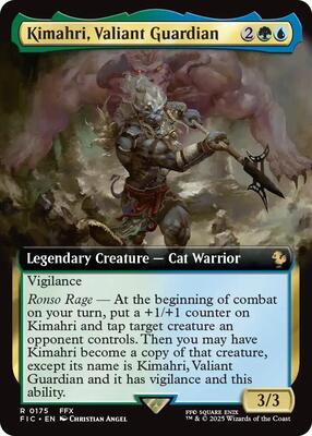Kimahri, Valiant Guardian (Extended Art) card from Commander: FINAL FANTASY