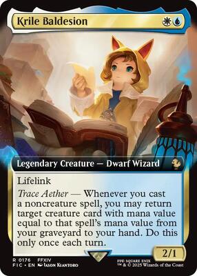 Krile Baldesion (Extended Art) card from Commander: FINAL FANTASY