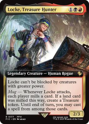 Locke, Treasure Hunter (Extended Art) card from Commander: FINAL FANTASY