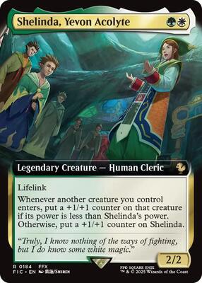 Shelinda, Yevon Acolyte (Extended Art) card from Commander: FINAL FANTASY