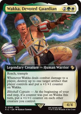 Wakka, Devoted Guardian (Extended Art) card from Commander: FINAL FANTASY