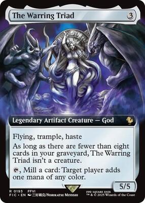The Warring Triad (Extended Art) card from Commander: FINAL FANTASY
