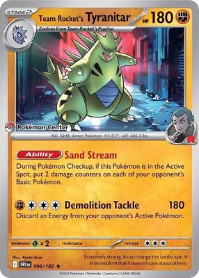 Team Rocket's Tyranitar (Pokemon Center Exclusive) card from Miscellaneous Cards & Products