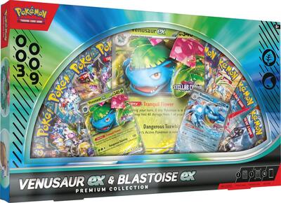 Venusaur ex & Blastoise ex Premium Collection card from Miscellaneous Cards & Products