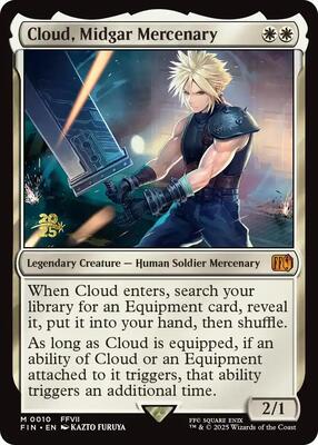 Cloud, Midgar Mercenary card from Prerelease Cards