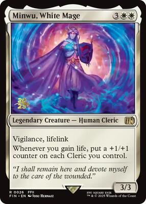 Minwu, White Mage card from Prerelease Cards