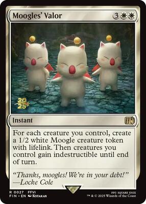 Moogles' Valor card from Prerelease Cards