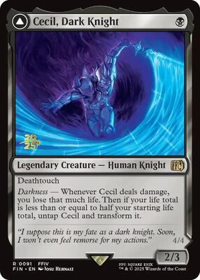Cecil, Dark Knight card from Prerelease Cards