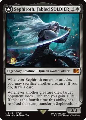 Sephiroth, Fabled SOLDIER card from Prerelease Cards
