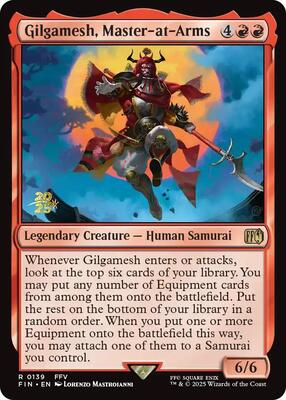 Gilgamesh, Master-at-Arms card from Prerelease Cards
