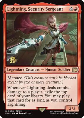 Lightning, Security Sergeant card from Prerelease Cards