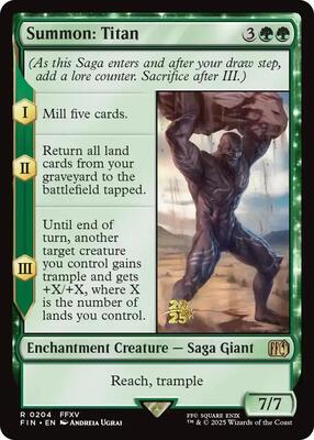 Summon: Titan card from Prerelease Cards