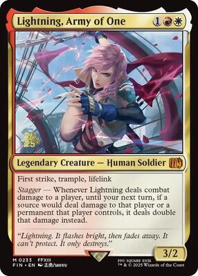 Lightning, Army of One card from Prerelease Cards
