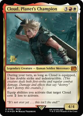 Cloud, Planet's Champion card from Prerelease Cards