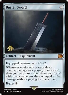 Buster Sword card from Prerelease Cards