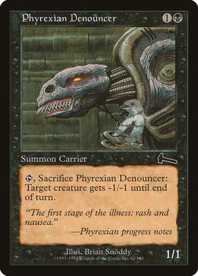 Phyrexian Denouncer card from Urza's Legacy